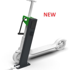 ASR-E Adult e-Scooter Charging Rack with Base Plate for Surface Mount Fix